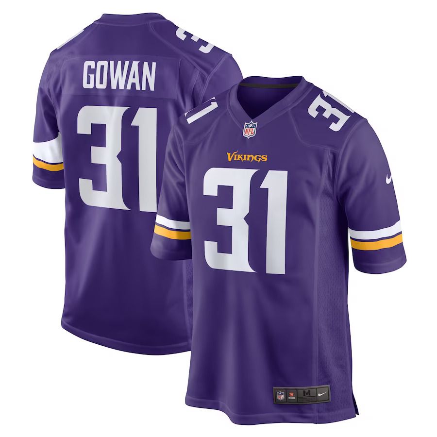 Men Minnesota Vikings 31 Tay Gowan Nike Purple Home Game Player NFL Jersey